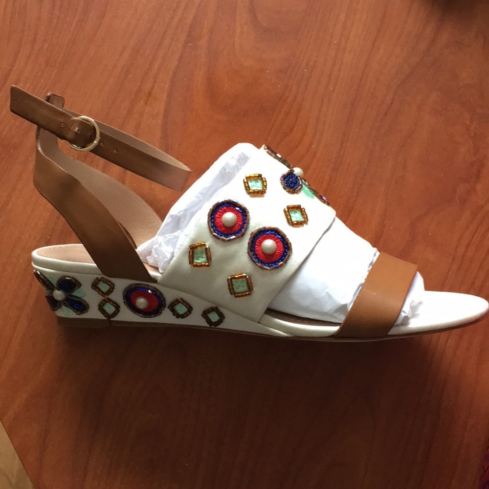 New Tory burch Estella embellished wedge sandal